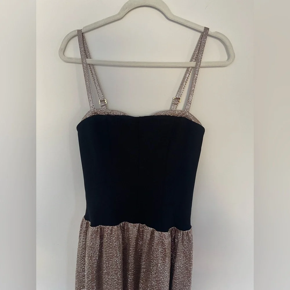 Show Me Your Mumu Hepburn Midi Dress size Small S Silver Confetti Black nwot - Picture 7 of 9